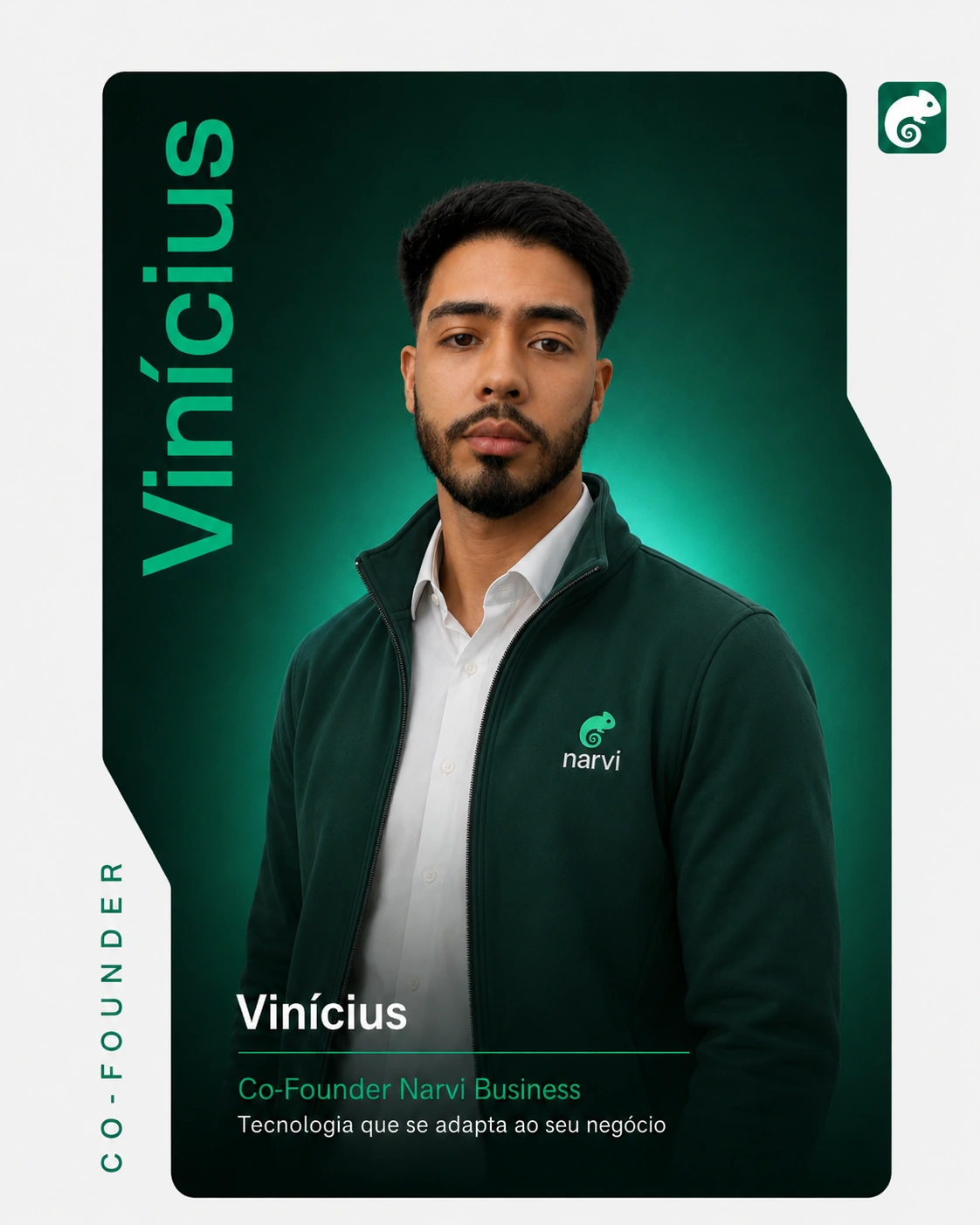 Vinícius, cofundador da Narvi Business